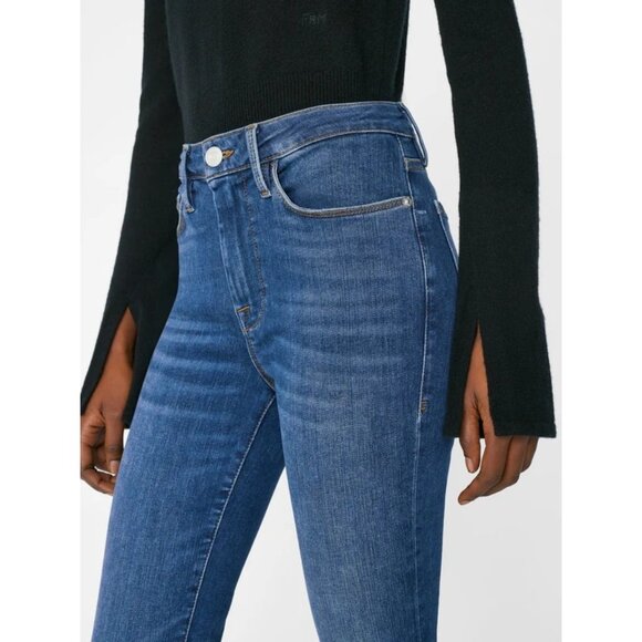 NWT Frame Le One Skinny Crop Mid-Rise Blue Jeans 2 fits size 30-34 - Picture 5 of 10